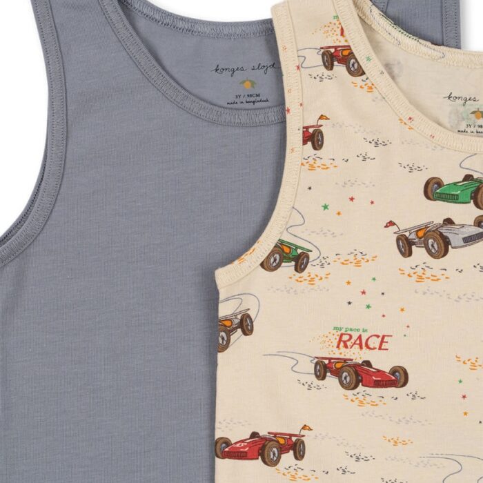 Basic 2 Pack Tank Top Gots - Tradewinds - Konges Slojd Basic 2 Pack Tank Top Gots - Tradewinds - Konges Slojd