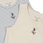 Basic 2 Pack Tanktop Gots - Stripe Provence Mix - Konges Slojd