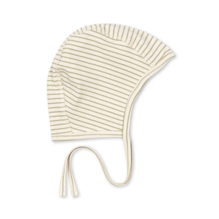 Basic Baby Helmet Gots - Tea Stripe - Konges Slojd Basic Baby Helmet Gots - Tea Stripe - Konges Slojd