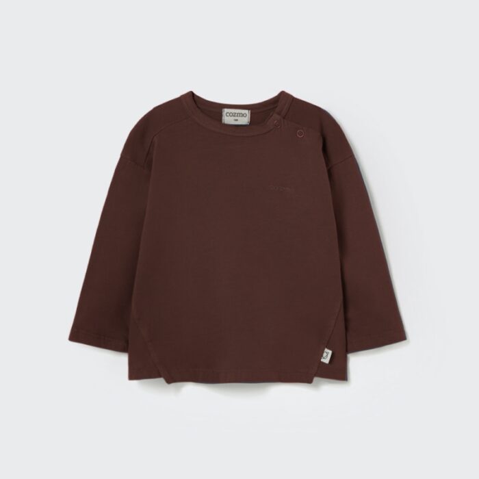 Basic LS T-shirt - Chocolate - My Little Cozmo