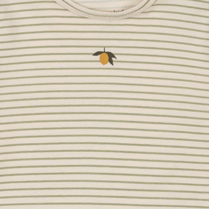 Basic Onesie Gots - Tea Stripe - Konges Slojd