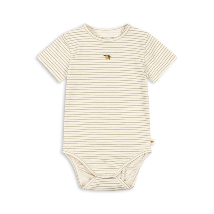 Basic Ss Body Gots - Tea Stripe - Konges Slojd Basic Ss Body Gots - Tea Stripe - Konges Slojd