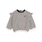 Bebe Soft Stripes Girly Sweatshirt - Navy - Buho