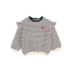 Bebe Soft Stripes Girly Sweatshirt - Navy - Buho