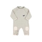 Bebe Soft Stripes Jumpsuit - Eucalyptus - Buho