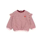 Bebe Soft Stripes Sweatshirt - Pomegranate - Buho