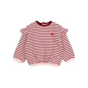Bebe Soft Stripes Sweatshirt - Pomegranate - Buho