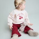 Bebe Soft Velour Pants - Cherry - Buho