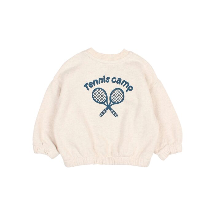 Bebe Tennis Sweatshirt - Ecru Melange - Buho Bebe Tennis Sweatshirt - Ecru Melange - Buho