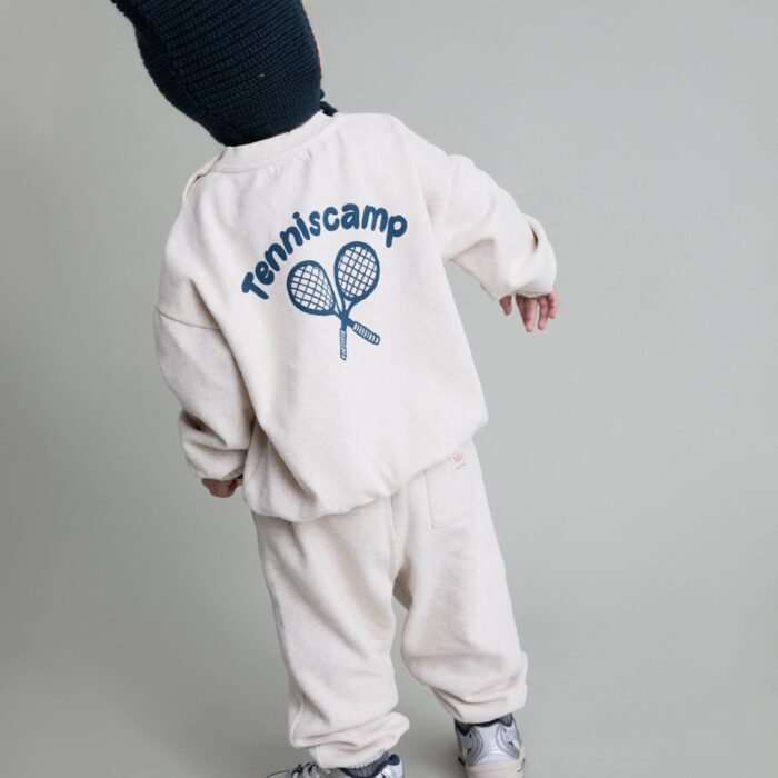 Bebe Tennis Sweatshirt - Ecru Melange - Buho Bebe Tennis Sweatshirt - Ecru Melange - Buho