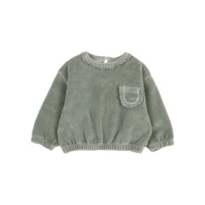 Bebe Velvet Sweatshirt - Eucalyptus - Buho
