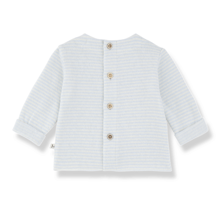 Belfort L.Sleeve Pocket T-Shirt - Ciel - 1+ In The Family Belfort L.Sleeve Pocket T-Shirt - Ciel - 1+ In The Family