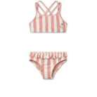 Belle Stripe Bikini - Coral blush / creme de la creme stripe - Liewood