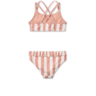 Belle Stripe Bikini - Coral blush / creme de la creme stripe - Liewood