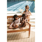 Belle Stripe Bikini - Coral blush / creme de la creme stripe - Liewood