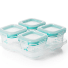Bewaarset 4 x 120 ml in glas - Teal - Oxo Tot