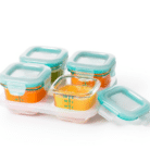 Bewaarset 4 x 120 ml in glas - Teal - Oxo Tot