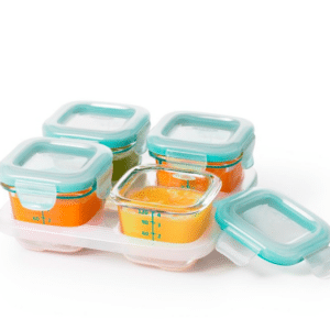 Bewaarset 4 x 120 ml in glas - Teal - Oxo Tot