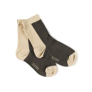 Block Socks - Khaki - Nixnut