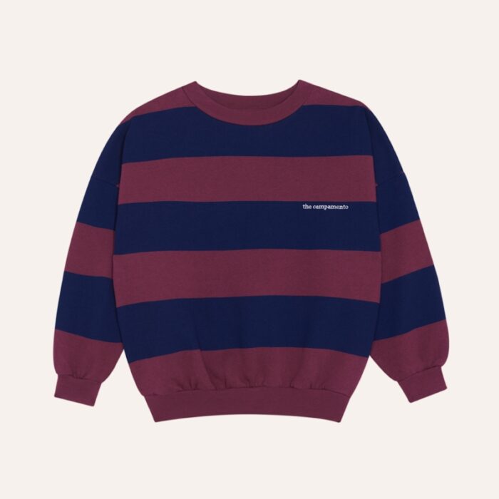 Blue Stripes Sweatshirt - Blue - The Campamento Blue Stripes Sweatshirt - Blue - The Campamento