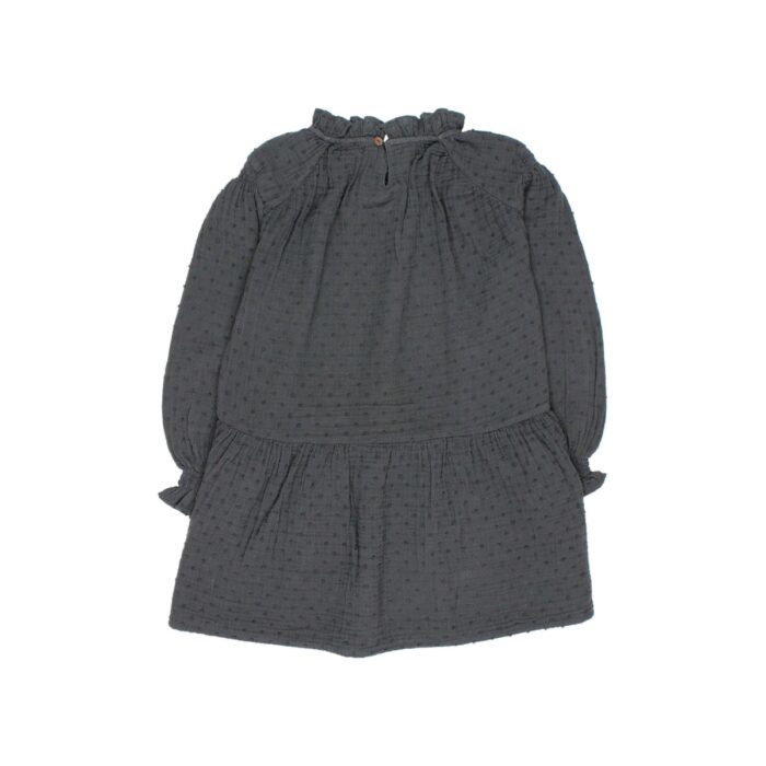 Boble Plumeti Dress - Antracite - Buho Kids Boble Plumeti Dress - Antracite - Buho Kids