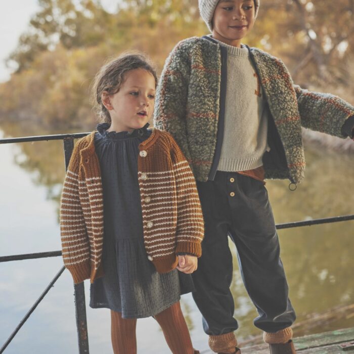 Boble Plumeti Dress - Antracite - Buho Kids Boble Plumeti Dress - Antracite - Buho Kids