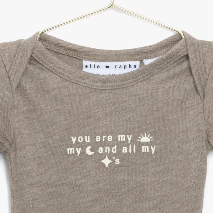 Body Long Sleeves Taupe - Sun Moon Stars - Elle & Rapha