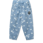 Borris Printed Denim Pants - Sweethearts / light blue denim - Liewood