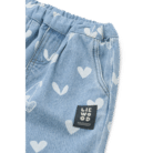 Borris Printed Denim Pants - Sweethearts / light blue denim - Liewood