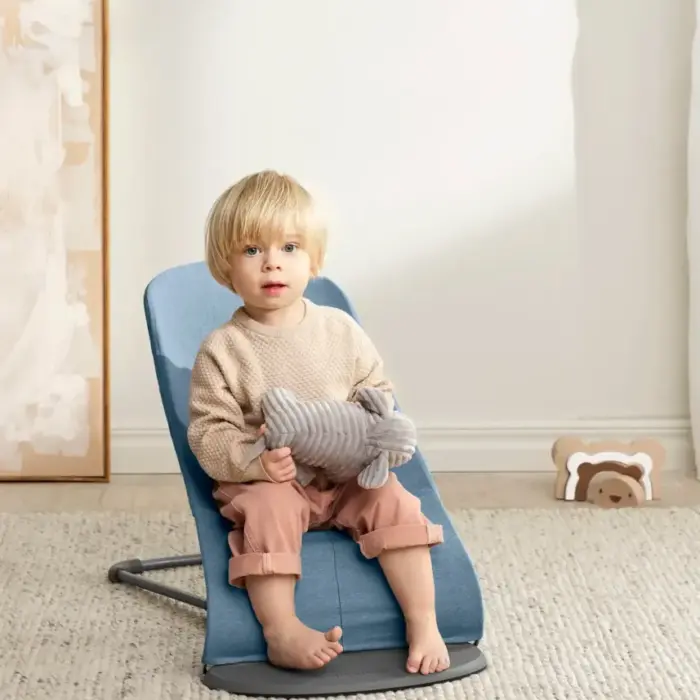 Bouncer Bliss Woven Melange - Blue - Babybjorn