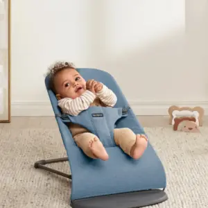 Bouncer Bliss Woven Melange - Blue - Babybjorn Bouncer Bliss Woven Melange - Blue - Babybjorn