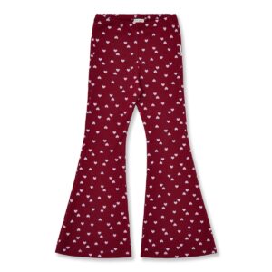 Bowie Flared Pants - Hearts AOP − Petit Blush