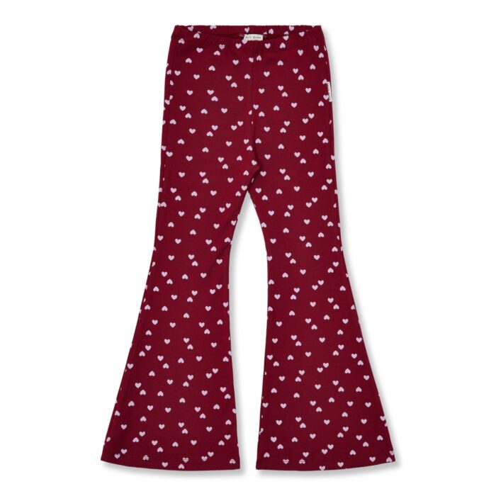 Bowie Flared Pants - Hearts AOP − Petit Blush Bowie Flared Pants - Hearts AOP − Petit Blush