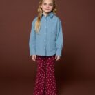 Bowie Flared Pants - Hearts AOP − Petit Blush