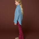 Bowie Flared Pants - Hearts AOP − Petit Blush