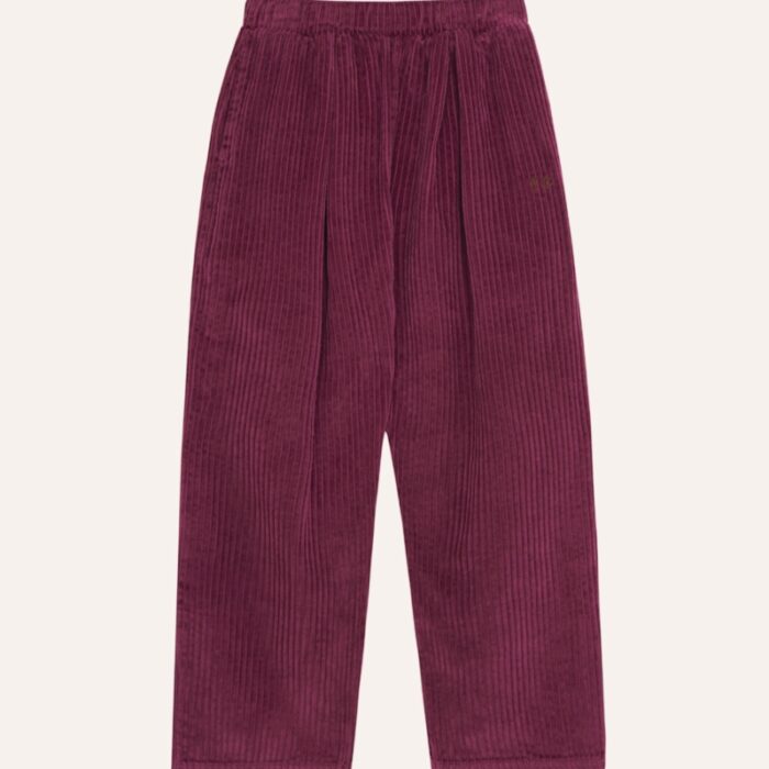 Burgundy Corduroy Trousers - Burgundy - The Campamento Burgundy Corduroy Trousers - Burgundy - The Campamento