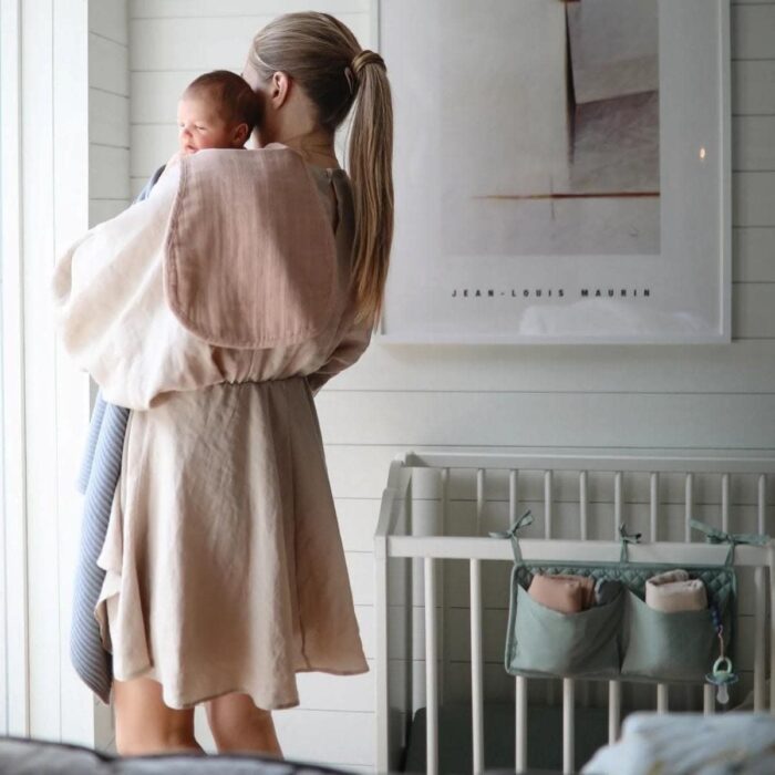 Burp Cloth - 2p - Blush/Fog - Mushie