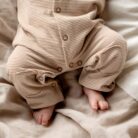 Butt Onesie - Biscuit Stripe - Nixnut