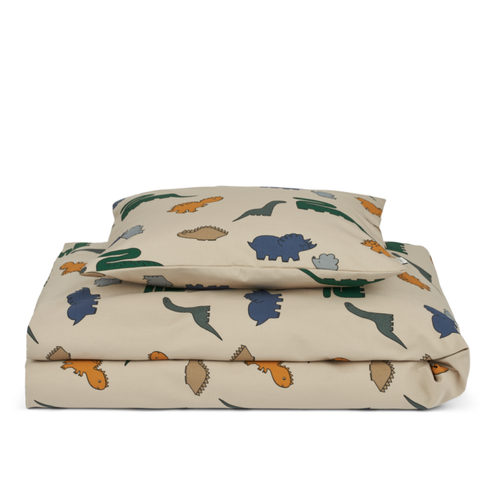 Carl Adult Printed Bedding - Dino/Mist - Liewood
