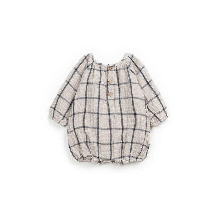 Checked Woven Jumpsuit - So So - Play Up Mini Checked Woven Jumpsuit - So So - Play Up Mini