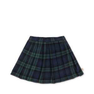 Checky Pleat Skirt - Green Check - Konges Slojd