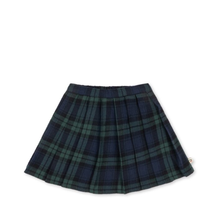 Checky Pleat Skirt - Green Check - Konges Slojd Checky Pleat Skirt - Green Check - Konges Slojd