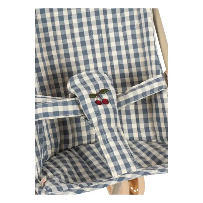 Cheeky Doll Stroller - Blue Check - Konges Slojd