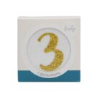 Cijferbuttons verjaardagskroon - Goud - 3 tot 6 - Liezelijn