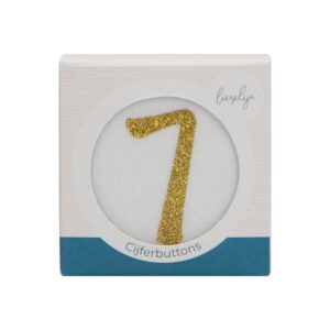 Cijferbuttons verjaardagskroon - Goud - 7 tot 10 - Liezelijn
