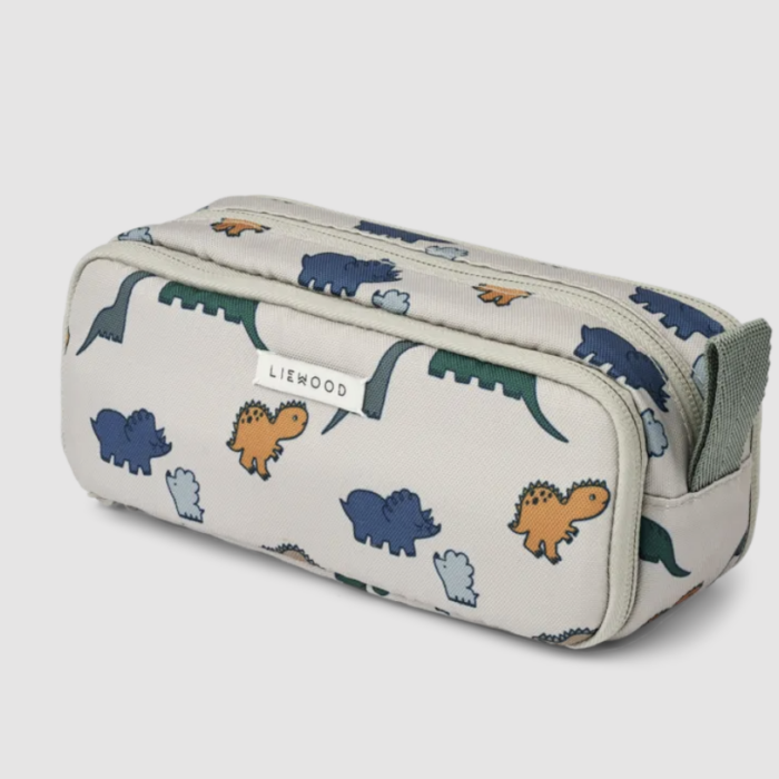 Cindy Pencil Case - Dinosaurs / Mist - Liewood