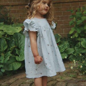 Coco Dress - Cherry Blue Coeur - Konges Slojd