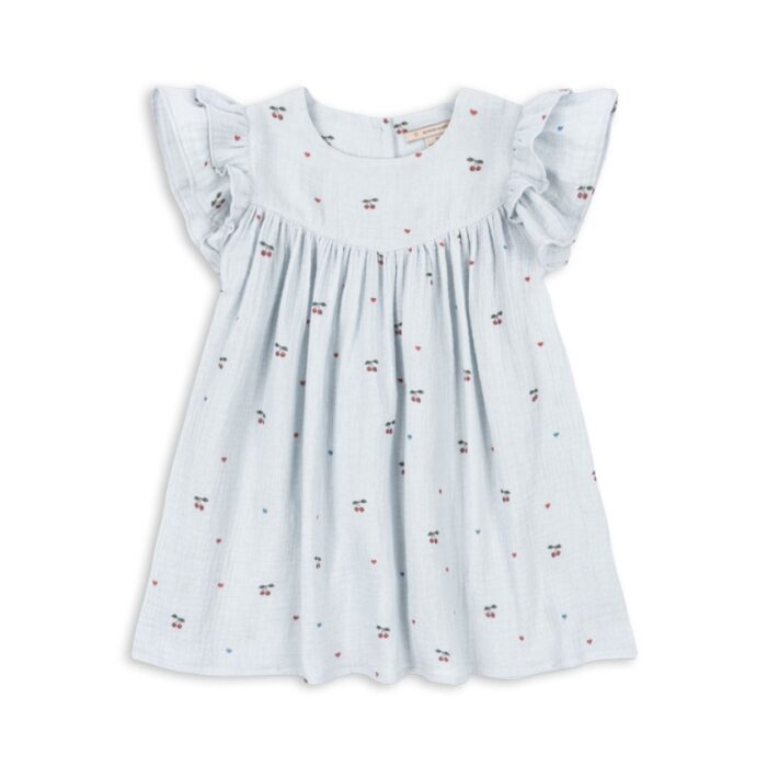 Coco Dress - Cherry Blue Coeur - Konges Slojd Coco Dress - Cherry Blue Coeur - Konges Slojd