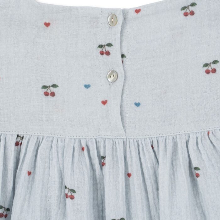 Coco Dress - Cherry Blue Coeur - Konges Slojd Coco Dress - Cherry Blue Coeur - Konges Slojd