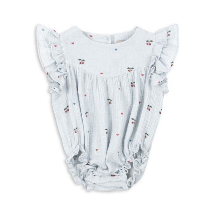 Coco Romper - Cherry Blue Coeur - Konges Slojd Coco Romper - Cherry Blue Coeur - Konges Slojd